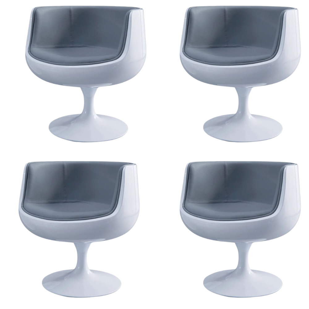 4Pcs Italian Design Leisure Chair
