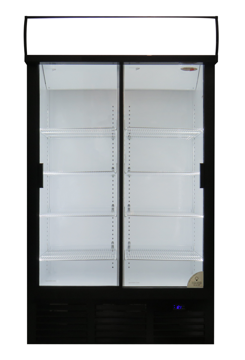 748L Double Glass Door Cooler