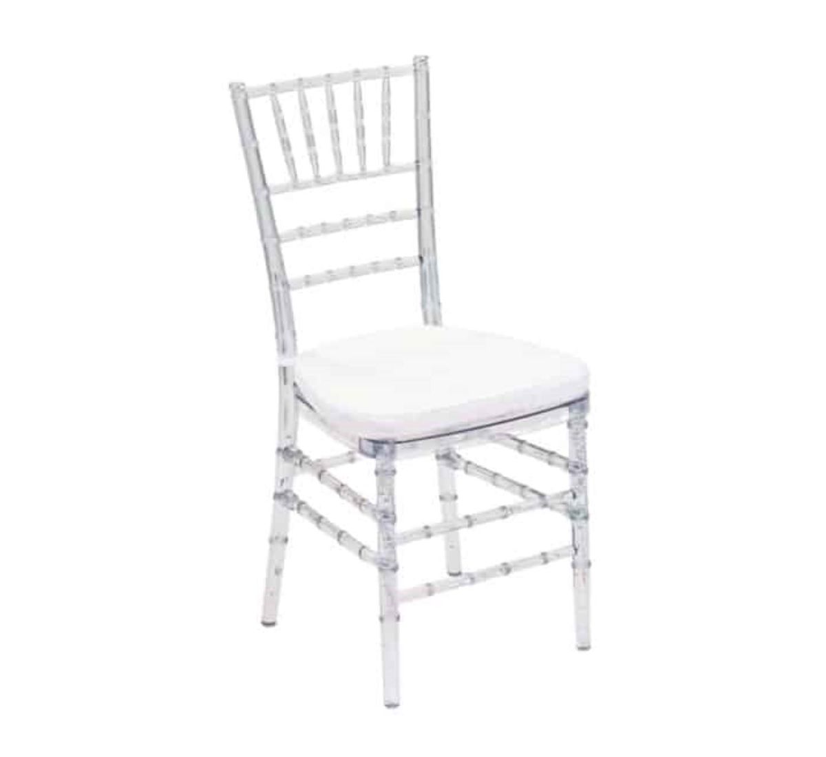 Clear Tiffany Chair with Cushion